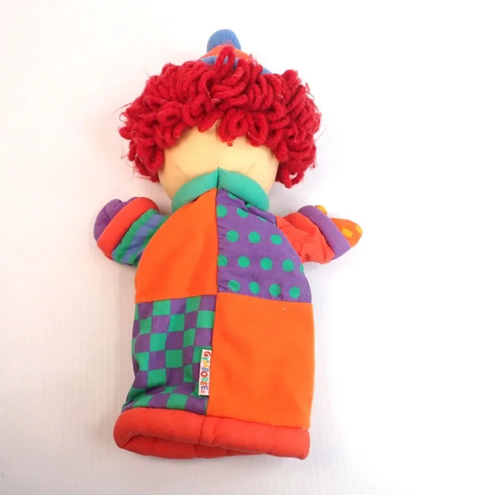 Vintage Gymboree Clown Plush Hand Puppet Doll 12